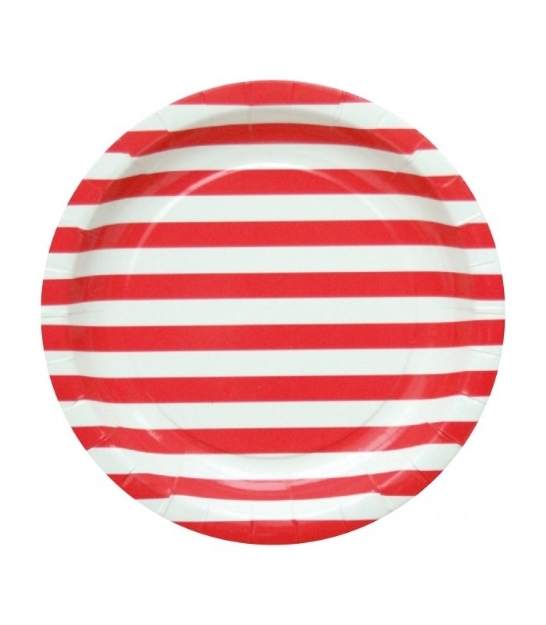 Picture of Plates red stripes (20cm.)