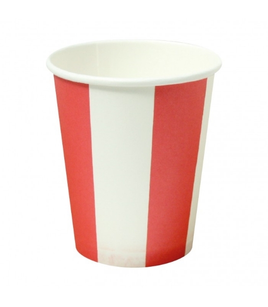 Picture of Paper cups red stripes