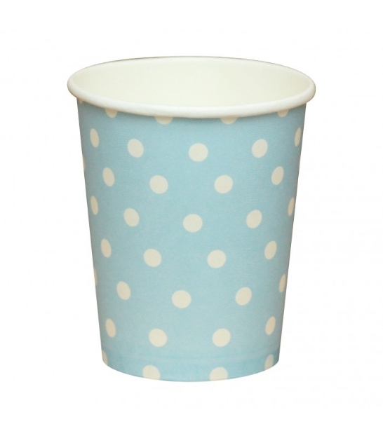 Picture of Paper cups blue polka dots