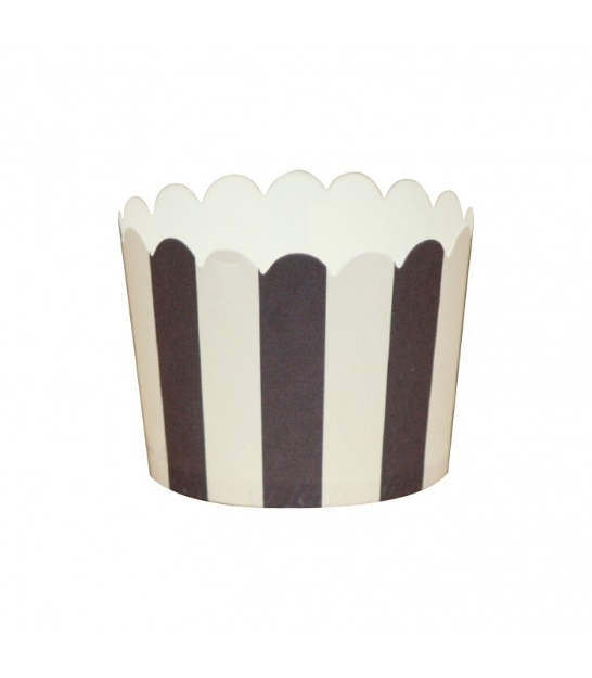 Picture of Baking cups black stripes