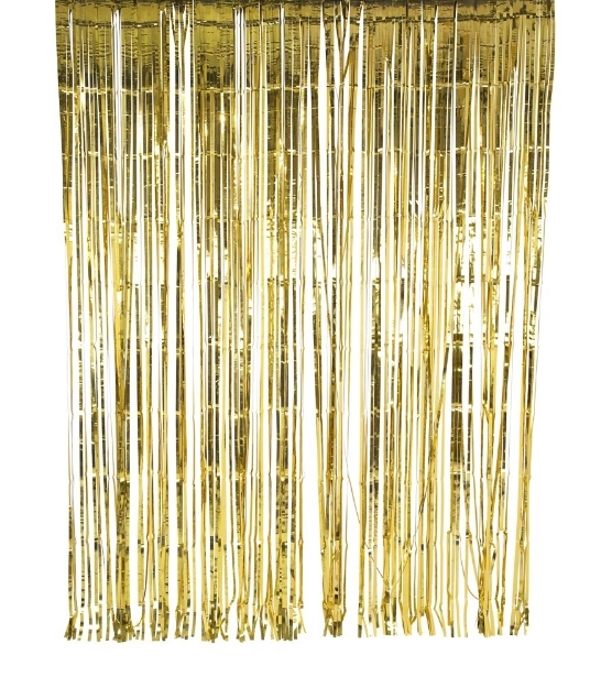 Χρυσή διακοσμητική κουρτίνα (2μ x 2μ)