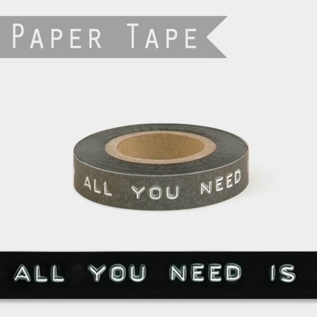 Picture of Black printed tape - All you need is love