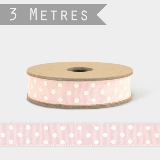 Picture of Dotty Ribbon Pink 3m