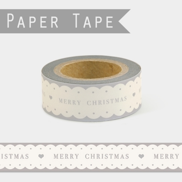 Picture of Paper tape Merry Christmas grey