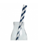 Picture of 25 Navy Stripes Paper straws