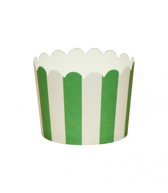 Picture of Baking cups green stripes