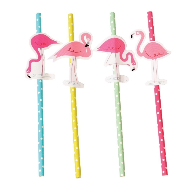 Picture of Paper straws - Flamingo (4pc.)