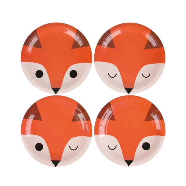 Picture of Paper Plates (18cm.)-Little Fox