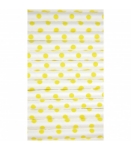 Picture of Paper straws white with yellow dots (25pc.)