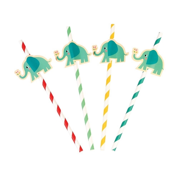 Picture of Paper straws-Little elephant (4pc.)