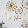 Picture of Gold foiled baby shower bunting