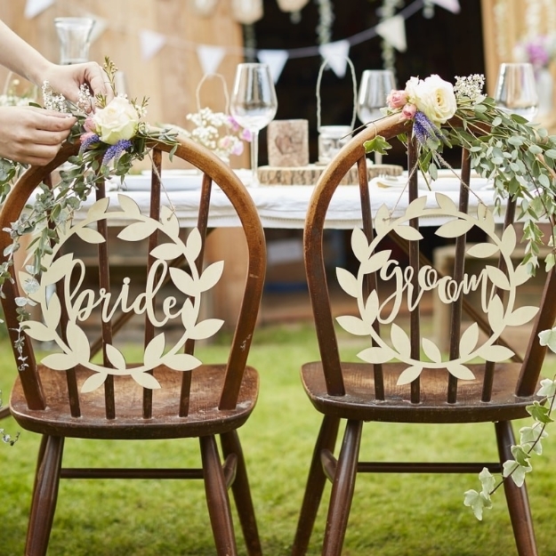 Picture of Wooden Bride & Groom Chair Sign
