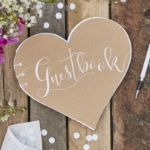 Picture of Heart Shaped Kraft Guestbook