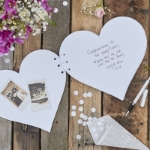 Picture of Heart Shaped Kraft Guestbook