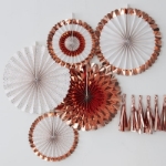 Picture of Rose Gold Fan Decoration (set 5)