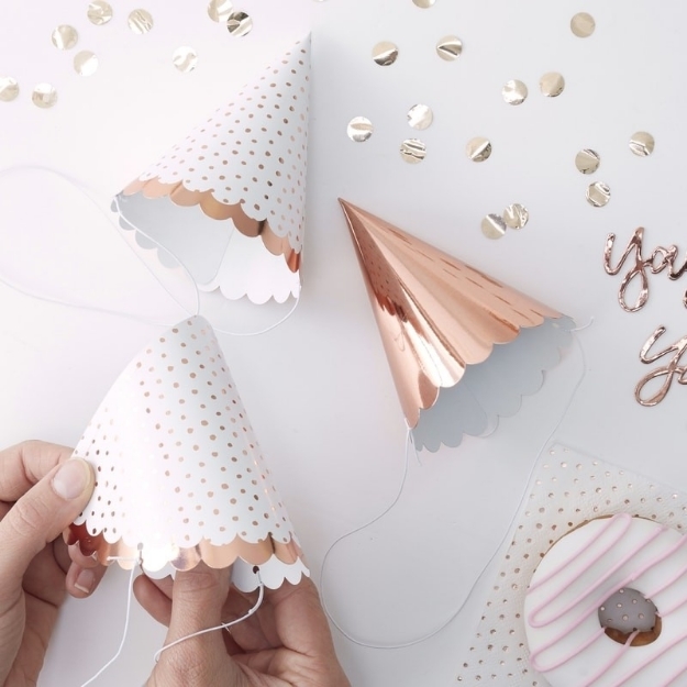 Picture of Rose Gold Foiled Party Hats