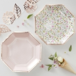 Picture of Dinner paper plates- Rose Gold Floral (8pcs)