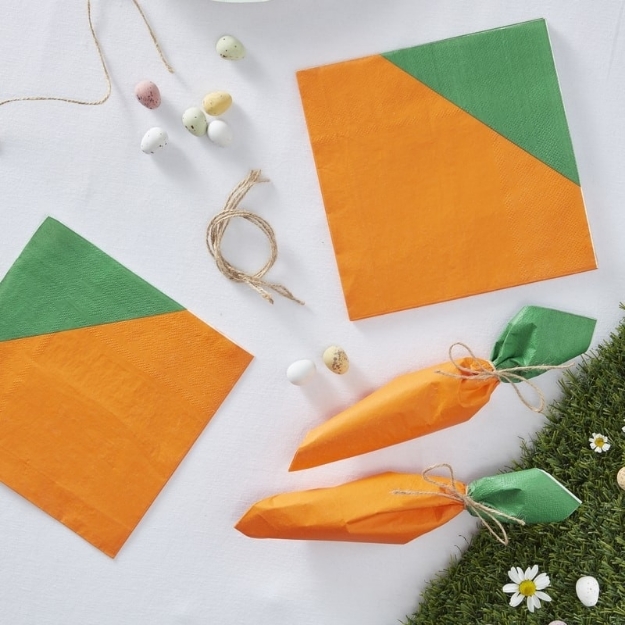 Picture of Paper napkins - Carrot 