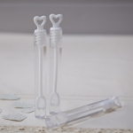 Picture of Heart Tube Wedding Bubbles (24pcs)