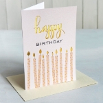 Picture of Gold Happy Birthday Card