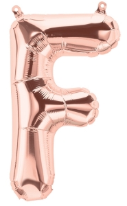 Μπαλόνι γράμμα F Ροζ Χρυσό 40εκ.