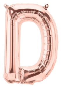 Picture of Foil Balloon Letter D rose gold 83cm