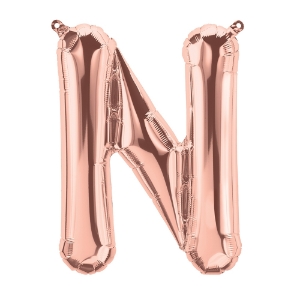 Picture of Foil Balloon Letter N rose gold 83cm