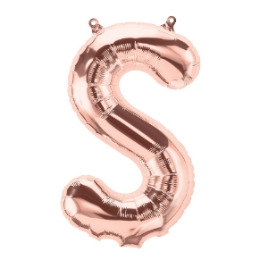 Picture of Foil Balloon Letter S rose gold 40cm