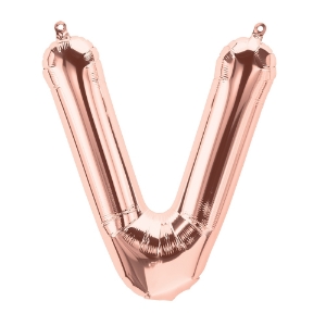 Picture of Foil Balloon Letter V rose gold 40cm