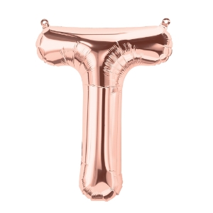Picture of Foil Balloon Letter T rose gold 83cm