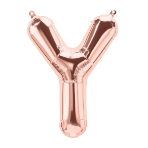 Picture of Foil Balloon Letter Y rose gold 83 cm