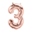 Picture of Foil balloon number 3 rose gold 86cm