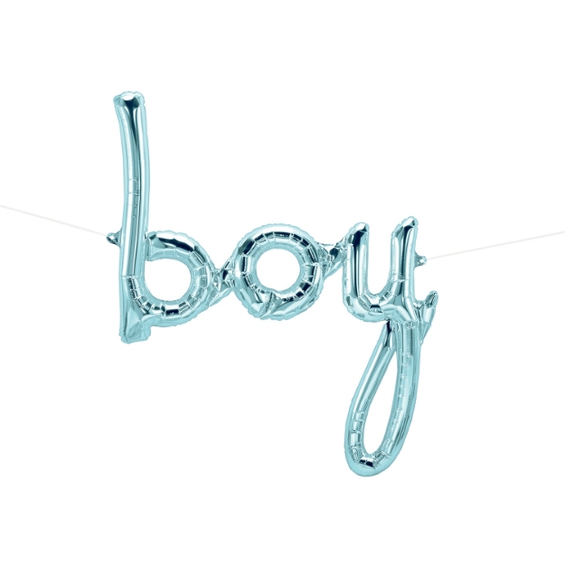 Picture of Foil Balloon BOY pastel blue