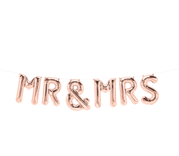 Picture of Foil Balloons Kit MR & MRS rose gold