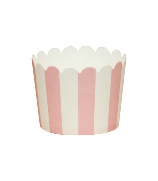 Picture of Baking cups pink stripe