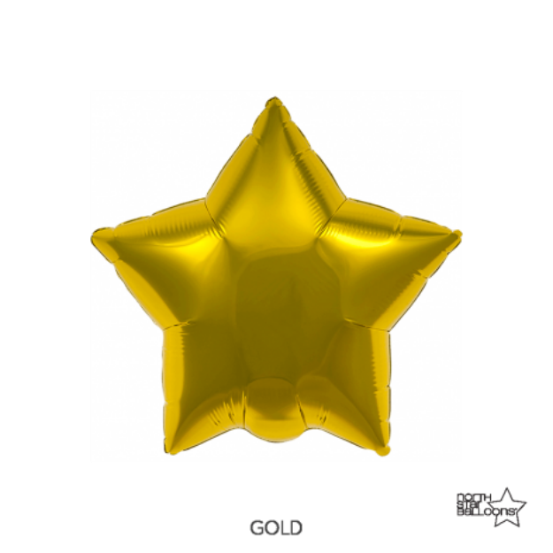 Picture of Foil Balloon Gold Star 23cm