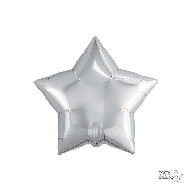 Picture of Foil Balloon Silver Star 23cm
