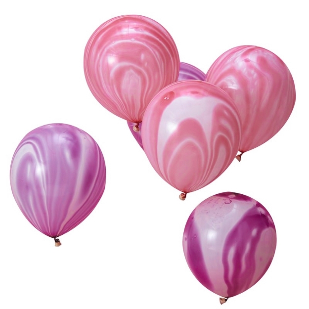 Picture of Pink and Purple Marble Balloons