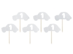 Picture of Cupcake toppers - Silver car with No1