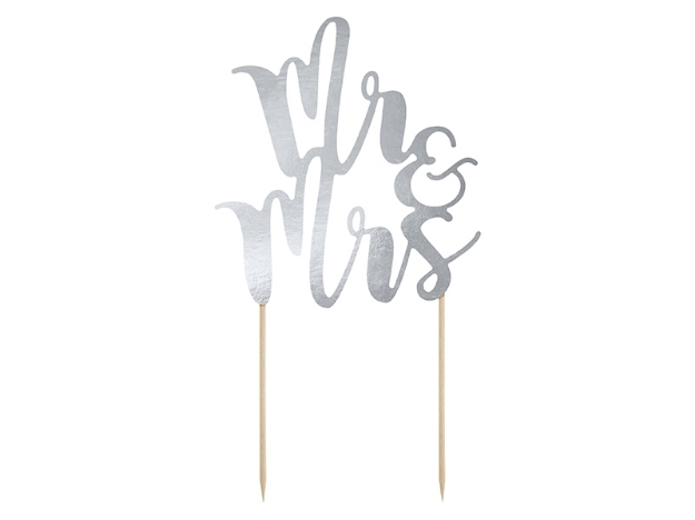 Picture of Cake topper- Mr&Mrs silver