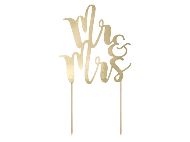 Picture of Cake topper - Mr&Mrs gold
