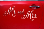 Picture of Wedding day car sticker - Mr. and Mrs.