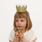 Picture of Crown party hats gold glitter