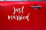 Picture of Wedding day car sticker - Just married