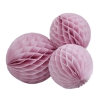 Picture of Pink Honeycomb Ball Decorations (set 3)