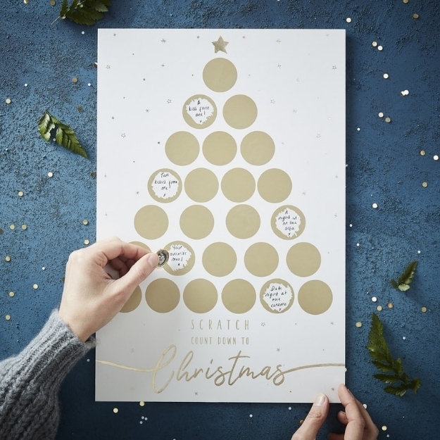 Picture of Gold scratch advent calendar