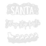 Picture of Santa please stop here window sticker