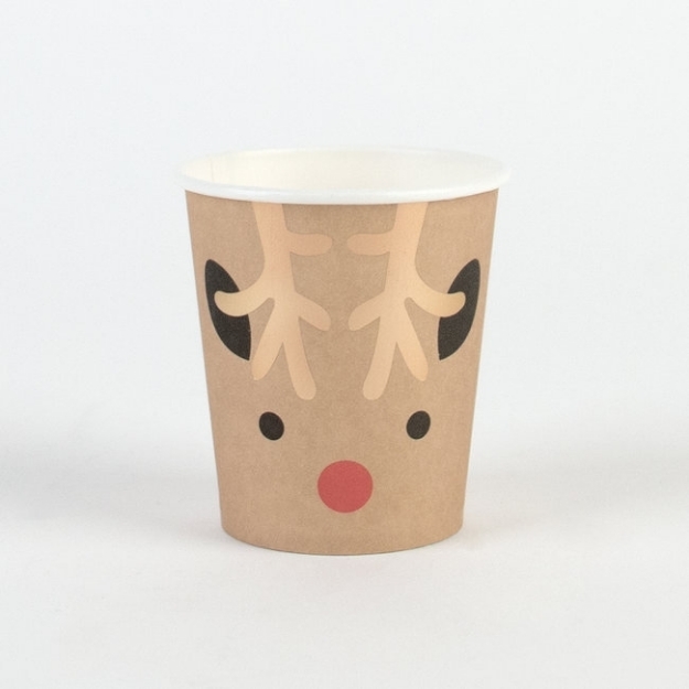Picture of Paper cups-Mini reindeers