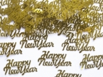 Picture of Gold script Happy New Year  confetti