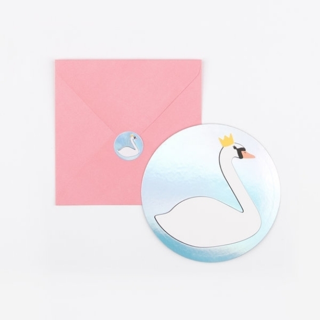 Picture of Party invitations-Swan